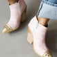 Women's Fashion Animal Print Rivet Zipper Ankle Boots - Greatonushoes