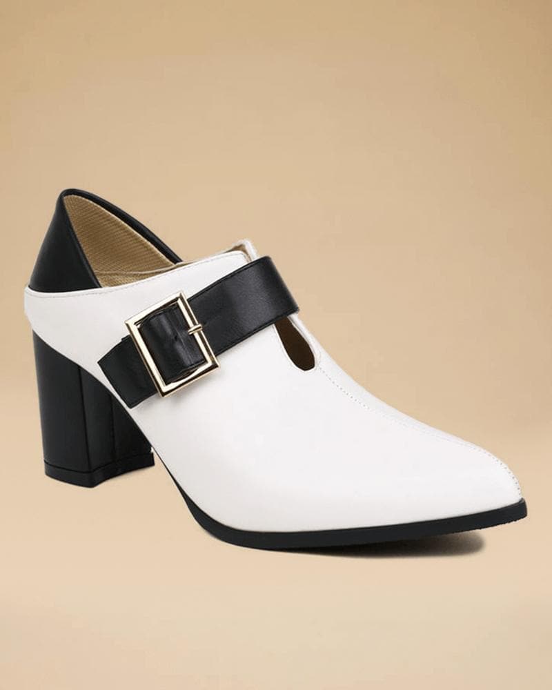 Women's Elegant Daily Color-Blocking Heels (two ways to wear) - Greatonushoes