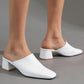 Women's Casual Daily Chunky Heel Clogs - Greatonushoes