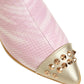 Women's Fashion Animal Print Rivet Zipper Ankle Boots - Greatonushoes