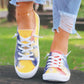 Women's Fashion Casual Comfy Tie-dye Flat Lace-up Sneaker - Greatonushoes