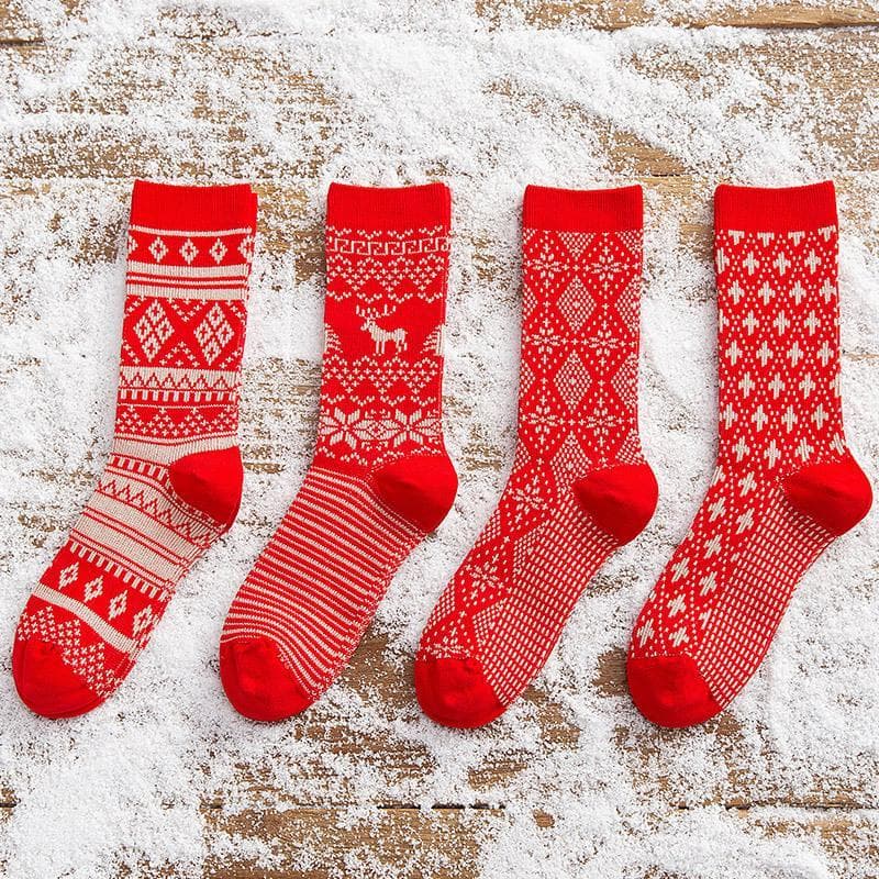 Women's Christmas Thick Warm Socks Gift Box - Greatonushoes