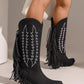 Women's Web celebrity style Embroidery Tassel Boots - Greatonushoes