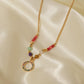 Women's Colored Diamond Ring Pendant Stone Necklace - Greatonushoes