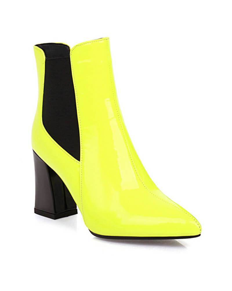 Women's Fashion Web celebrity style Pointed Toe Ankle Boots - Greatonushoes